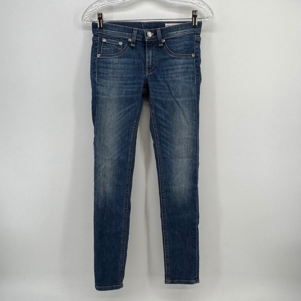 Rag & Bone Ankle Skinny Jeans Medium Wash Blue‎ Denim Size 24